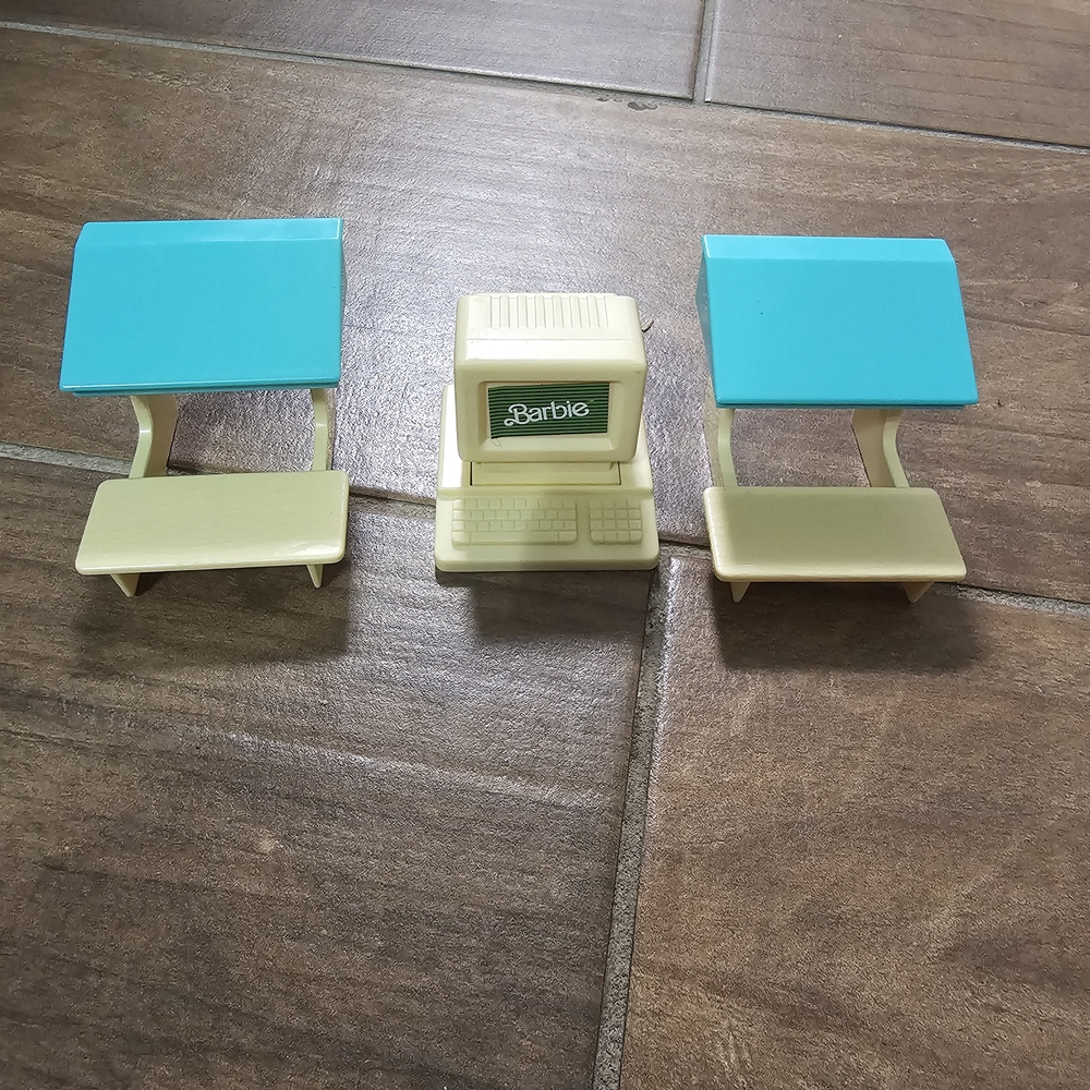 Barbie Vintage Computer with Two Desk